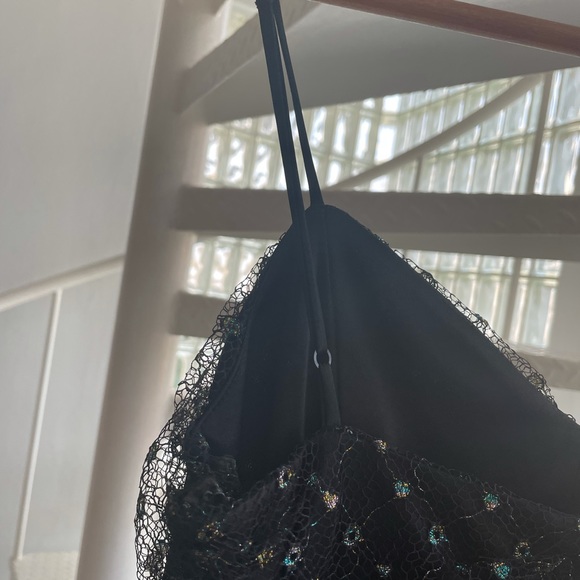 Black Betsey Johnson dress with sparkle metallic detailing - Picture 9 of 12